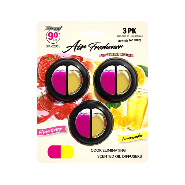 Désodorisant à membrane pour ventilation de voiture à double parfum de 4 ml 